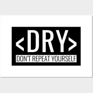 Do Not Repeat yourself, DRY Principle Posters and Art